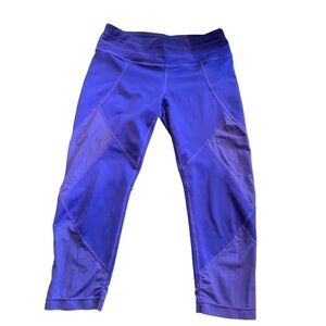 Athleta Sonar Purple Sonar Leggings Size Small with Mesh Cutouts